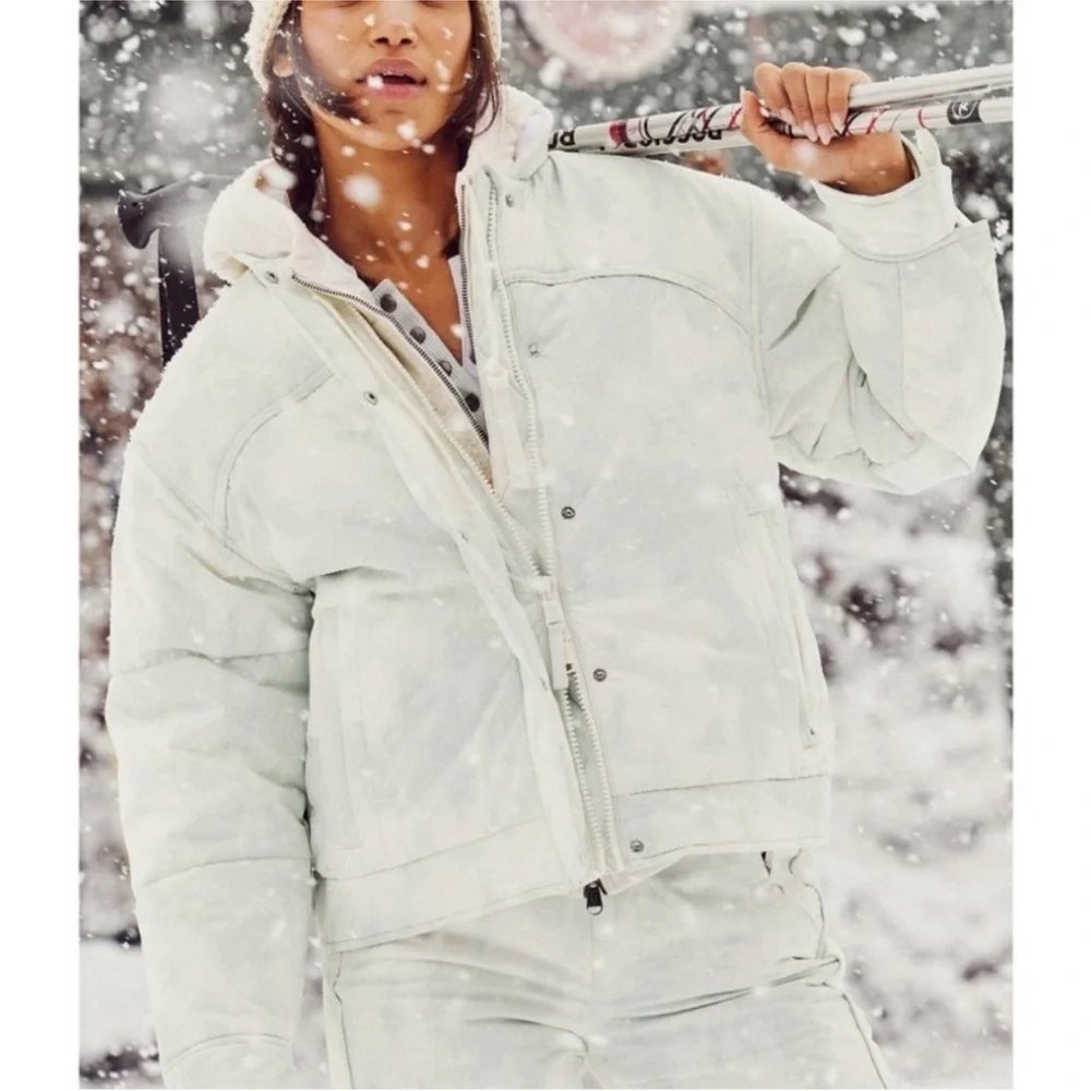 Free People Movement Snow Coat Bunny Slope in Mountain Mist Sage Green